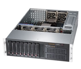 Supermicro 3U SuperChassis CSE-835TQ-R920B 8 Hot-swap 3.5'' SAS/SATA drive bays 2x5.25" Drive Bays 7 Full Height Full Length expansion Redundant 80 PLUS Platinum Power Supply Full SES2 Support is only available on SAS motherboard Full Warranty