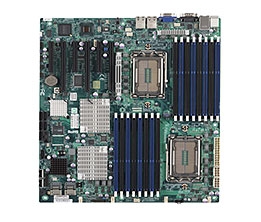 Supermicro A+ H8DG6-F AMD Motherboard Dual Opteron 6000 series 1944-pin Socket G34 up to 512GB DDR3 RAMS Dual-port GbE controller 6 SATA2 ports via SP5100 RAID 0,1,10  LSI 2008 8 ports SAS controller RAID 0,1,10 RAID 5 optional IPMI 2.0 Full Warranty