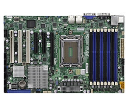 Supermicro A+ H8SGL AMD Motherboard ATX Form Factor Single Opteron 6000 series 1944-pin Socket G34 up to 256GB DDR3 RAMS 2 Dual-port GbE Lan 6 SATA2 ports via SP5100 RAID 0,1,10 Integrated Graphics Full Warranty