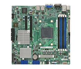 Supermicro A+ H8SML-7F AMD motherboard Socket AM3+ 6xSATA2 ports via AMD SP5100 controller RAID 0,1,10 LSI 2308 8-port SAS2 Controller RAID 0,1,10 Integrated Graphics 2 single GbE ports IPMI 2.0 Full Warranty