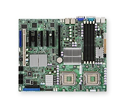 Supermicro MBD-X7DWE Dual LGA771 Socket GbE LAN Port ATI Graphics SATA SIMSO IPMI 2.0 Mellanox ConnectX IB Infiniband 20Gbps Full Warranty