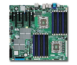 Supermicro MBD-X8DAH+-F Dual LGA 1366 6 SATA Ports via ICH10R Dual GbE LAN Ports Integrated Matrox G200eW Graphics Realtek ALC883 IPMI 2.0 Full Warranty