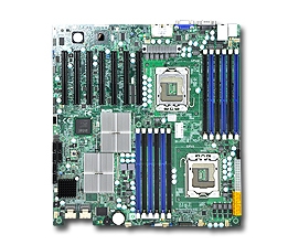 Supermicro MBD-X8DTH-6 Dual LGA 1366 6 SATA Ports via ICH10R LSI2008 8 SAS Controller Dual GbE LAN Ports Integrated Matrox G200eW graphics Full Warranty