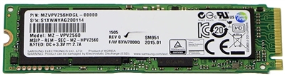 Samsung SM951 M.2 256GB PCie Gen3 Solid State Drive MZVPV256HDGL-00000