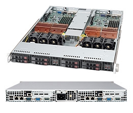 Supermicro 1U Black Server SYS-1025TC-3FB Barebone Dual LGA711 780W 8 Hot-swap 2.5'' drive bays LP expansions 2x Dual Gigabit Ethernet Controller 2x IPMI2.0 Full Warranty Free Ground Shipping