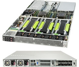 Supermicro 1029GQ-TRT GPU SuperServer, 1U Rackmount, Dual socket P (LGA 3647), Supports up to 4 NVIDIA GPUs in 1U