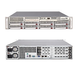 Supermicro 2U Server SYS-5025M-URV Single LGA775 ZIF Socket Supports an Intel Xeon 3200 Series quad-core processor Intel 82573V + Intel 82573L PCI-e 8 x 3.5" Hot-swap Drives Trays 700W High-efficiency Redundant Power Supply Full Warranty