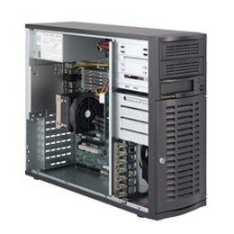 Supermicro Mid-Tower SuperServer SYS-5036A-T LGA 1366 Socket Intel Core i7 / i7 Extreme Edition,and Intel Xeon 5600/5500/3600/3500 Intel Dual 82574L GbE 4 x Hot-swappable SATA HDD Bays 500W High-Efficiency Power Supply Full Warranty