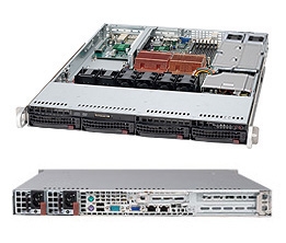 Supermicro 1U Black Server SYS-6015C-NTRB Barebone Dual LGA 771 4x3.5'' Hot-swap drive bays Dual Gigabit Ethernet Controller Full Height Full Length Low Profile expansions Redundant 650W power supply Full Warranty