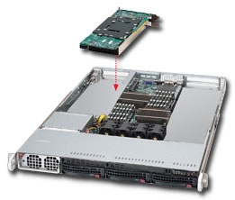 Supermicro 1U Black Server SYS-6016T-GIBQF Barebone Dual LGA 1366 3x3.5'' Hot-swap SATA drive bays Dual Port Gigabit Ethernet Controller Mellanox ConnextX-2 infiniband 40Gbps Controller w/ QSFP connector IPMI 2.0 1400W Gold Level power Full Warranty