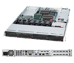Supermicro 1U Server SYS-6016T-NTF Barebone Dual 1366-pin LGA Sockets Supports up to two Intel 64-bit Xeon processors Intel 82576 Dual-Port GbE 4 x 3.5" Hot-swap SATA Drive Bays 560W High-efficiency Power Supply Full Warranty