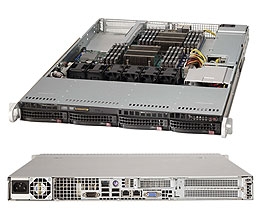 Supermicro SuperServer SYS-6017R-NTF Dual LGA2011 600W 1U Server Barebone System (Black)