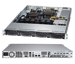 Supermicro SuperServer SYS-6017R-TDAF Dual LGA2011 600W 1U Server Barebone System (Black)