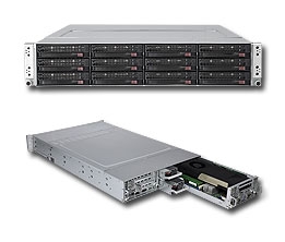 Supermicro 2U Server Barebone SYS-6026TT-GIBQRF Intel Xeon processor 5600/5500 series  Integrated IPMI 2.0 with KVM and Dedicated LAN Dual Intel 82574L GbE 6x Hot-swap SATA Drive Bays 1400W Gold-level High-efficiency Power Supply Full Warranty