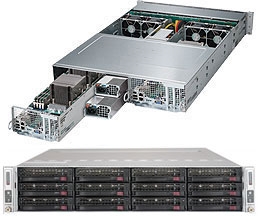 Supermicro SYS-6028TP-DNCFR SuperServer/ TwinPro Server/ 2U Rackmount/ Dual LGA2011/ Single port IB / QSFP connector/ IntelÂ® i350-AM2 Dual port GbE LAN/ Integrated IPMI 2.0 with KVM and Dedicated LAN/ Broadcom 3008 SAS3 controller/ 1600W Power Supply