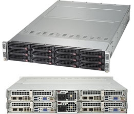 Supermicro SYS-6029TP-HTR SuperServer/ TwinPro Server/ Hot-Pluggable Systems/ 2U Rackmount/ Dual LGA3647/ Intel C621/ X11DPT-PS Motherboard/ Flexible Networking support via SIOM/ Dedicated IPMI 2.0 LAN/ 2200W Redundant Power Supplies/ Titanium Level