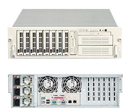 Supermicro 3U Server SYS- 6035B-8R / 6035B-8RB Dual 771-pin LGA Sockets Platinum Level power supplies Full Warranty (Black & Beige)XeonÂ®Processor
5400/5300 sequence 1333 / 1066 / 667 MHz DIMM
