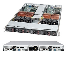 Supermicro 1U server with 4xQuad-core Xeon 3.0GHz processors 48GB DDR2 memory 8x600GB SAS 2.5" 10KRPM hard drives with 780W High-efficiency Power Supply 2xDual port GbE Lan 2xIPMI 2.0 Full Warranty