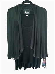 Christine Alexander Black 3/4 sleeve Cardigan