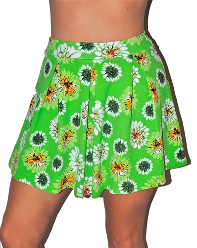 green_floral_mini_skirt