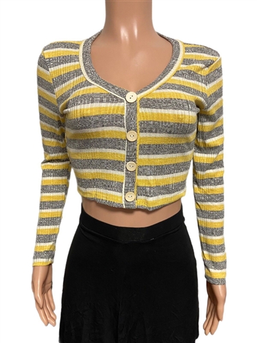 striped shrug top