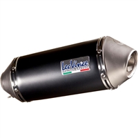 2008-2010 Suzuki GSXR750 Leo Vince (8817L) SBK Italia - Unlimited EVO II Black Aluminum Slip On Exhaust (Conical End Cap) - Limited Edition