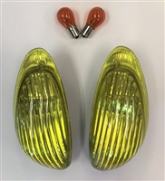 1997-2006 Suzuki Katana 600 Yellow Front Turn Signal Lights - Ribbed (CTS-0026-C-Y)