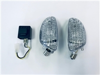 2006-2022 Suzuki GSXR750 Clear Alternatives Clear Front Turn Signal Lights with LED Board (CTS-0050-L)