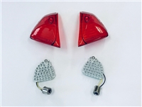 2006-2007 Suzuki GSXR750 Clear Alternatives Red Rear Turn Signal Light Lenses with LED Boards (CTS-0051-L-R)