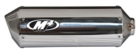 2004-2007 Honda CBR600 F4i M4 Standard Mount Slip On Exhaust System w/ Stainless Steel Tubing - Polished Muffler (HO6512)