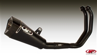 2015-2020 Yamaha FZ-07 / MT-07 / XSR700 M4 RM1 All Black Full Exhaust System - Black Muffler (YA6722)