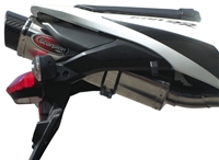 2007-2008 Honda CBR600RR Scorpion Exhaust Slip-on System with Oval Canister - Carbon Fiber Tip