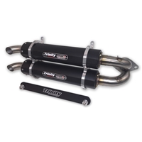 2015-2023 Polaris RZR XP1000 / XP4 Trinity Racing Stage 5 Dual Slip On Exhaust - Black Mufflers (TR-4118S-BK)