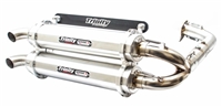 2016-2021 Polaris RZR XP / 4 Turbo Trinity Racing Stage 5 Dual Full System Exhaust - Brushed Mufflers (TR-4153D)