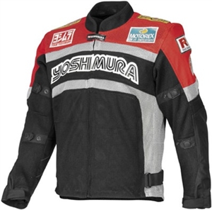 Yoshimura Track/Team MESH Motorcycle Riding Jacket - Red/Black/Silver  - XXL/2XL/XX-Large: Part # 873339 "A"