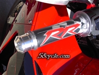 1-1/4" Polished Honda Bar Ends - Notched