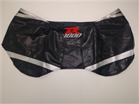 (Color: 2004 Black/Silver) 2003-2004 Suzuki GSXR1000 Tank Bra | Cover | Wrap with Logo