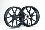 2003-2004 Kawasaki ZX6R 636 / ZX6RR Marchesini 16.5-inch Forged Magnesium Wheels - Black