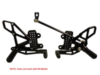 2007-2022 Honda CBR600RR Vortex (V2 Version) RearSets - Black (RS265K)