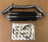 2007-2008 Honda CBR600RR Scorpion Exhaust Slip-on System with Oval Canister - Carbon Fiber