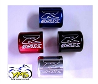 Anodized Flush Mount BAR ENDS - GSXR Logo Engraved - Red