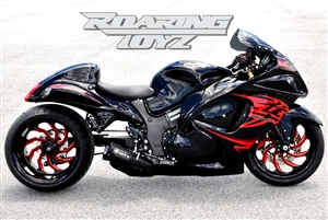 Hayabusa 330 Billet OSD Single Sided Swingarm Kit Black Chrome Suzuzki Fat wide tire extended arm 300 custom wheels 17x3.5 17x12 complete outside drive one chain performance