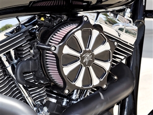 Big Twin Air Cleaner Intake Kit Straight 8 Black Contrast Cut Harley Davidson Twin Cam Sportster Touring Roadglide Streetglide Electra Glide Sportster Dyna Fat Boy Softail 96 103 Custom Performance Filter Bagger Classic Ultra Road King Glide TBW