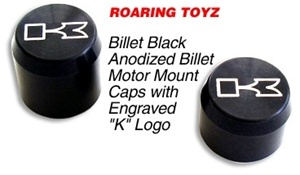 ZX14 Black Anodized Billet Motor Mount Bolt Cover Kit