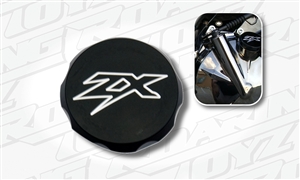 Billet Oil Fill Cap ZX Engraved Black Anodized