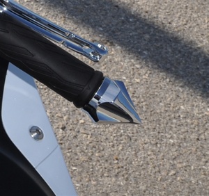 Chrome Arrow Point Bar Ends Kawasaki Fitment