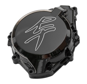 Hayabusa Stator Cover Black Contrast Cut With RT Kanji