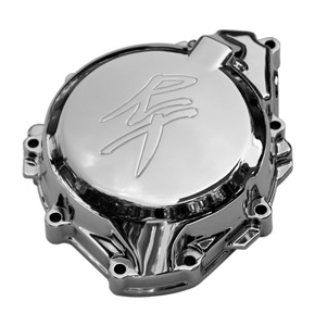 Hayabusa Stator Cover Chrome Plated With RT Kanji