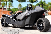 Polaris Slingshot Performance Custom Wheel Tire Package 19 Inch Wheels Style 14 Race Compound Tires Wide 305 Fat Rear Tire Toyo 888 Ultimate traction base sl model 2015 SS Forged Black Machined 19x11 rear 19x9 front racing light weight forged