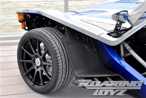 Custom Wheel Polaris Slingshot Performance Tire Package 19 Inch Wheels Style 16 Race Compound Tires Wide 325 Fat Rear Tire Ultimate traction base sl model 2015 SS Forged Black Machined 19x12 rear 19x9 front racing light weight forged widest